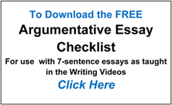 Argumentative Essay Checklist for 7-sentence Essay Plan for HiSET®